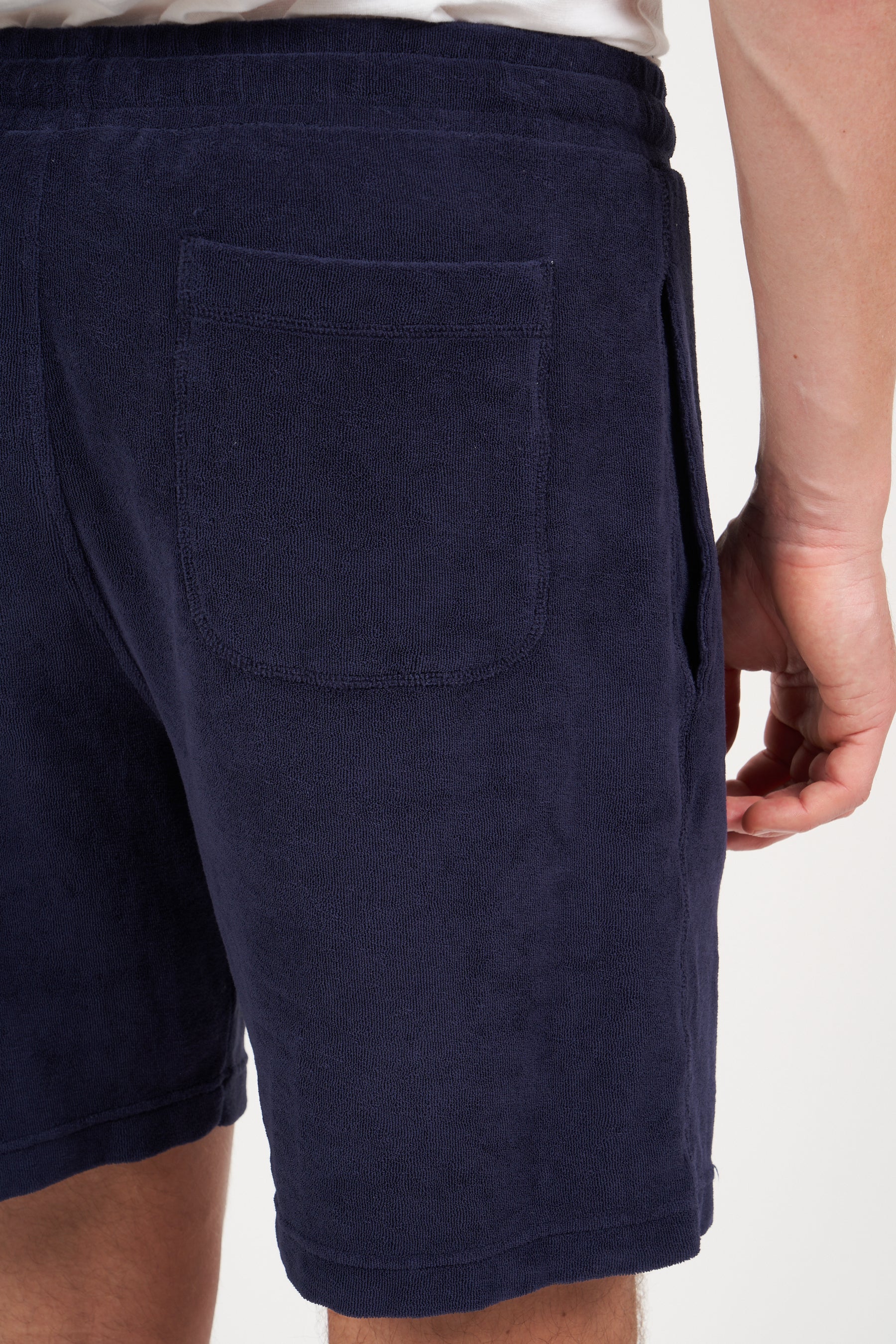 MEN KNITTED BERMUDA - BOUCLETTE - NAVY