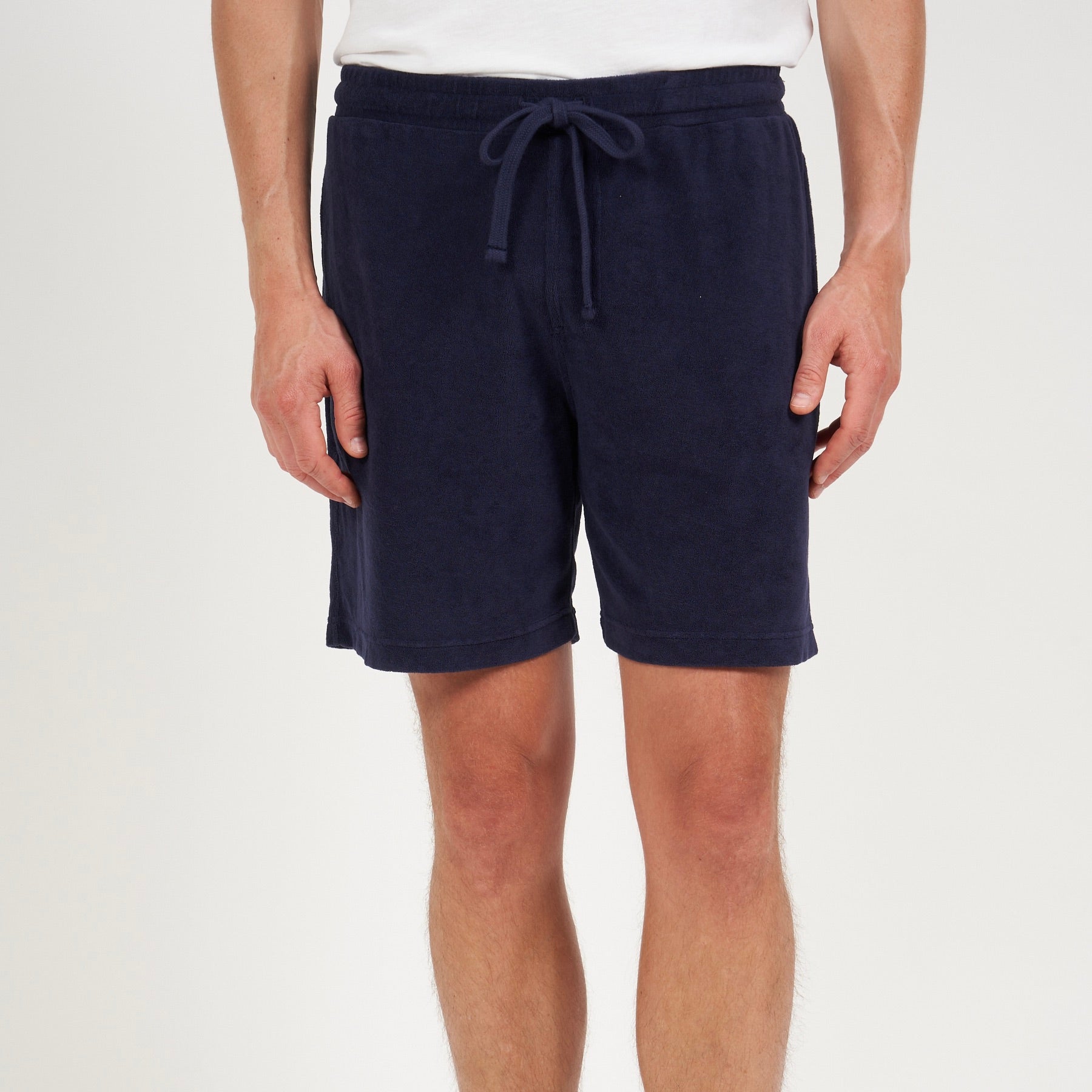 MEN KNITTED BERMUDA-BOUCLETTE - NAVY