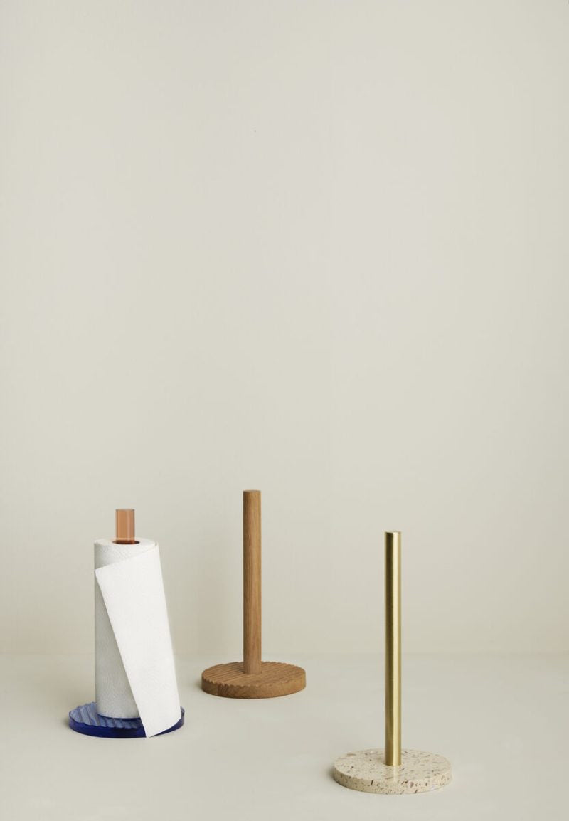 PURE KITCHEN ROLL HOLDER BRASS/TERRAZZO