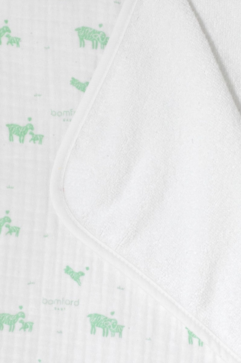 CLOVER BABY COTTON HOODED TOWEL