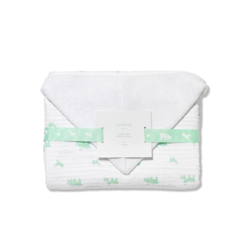 CLOVER BABY COTTON HOODED TOWEL