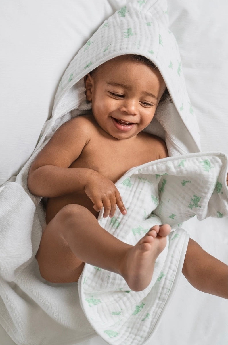 CLOVER BABY COTTON HOODED TOWEL