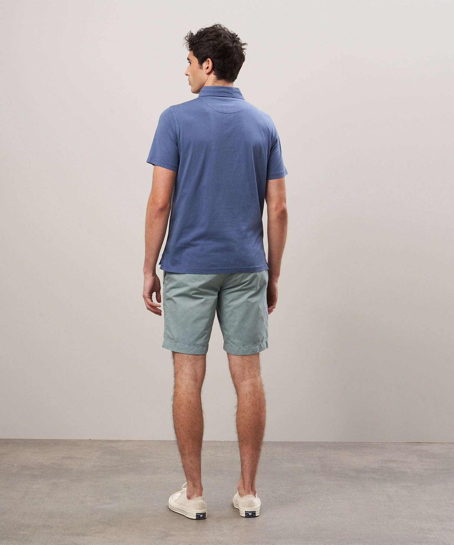 MEN KNITTED POLO - PIQUE - COBALT