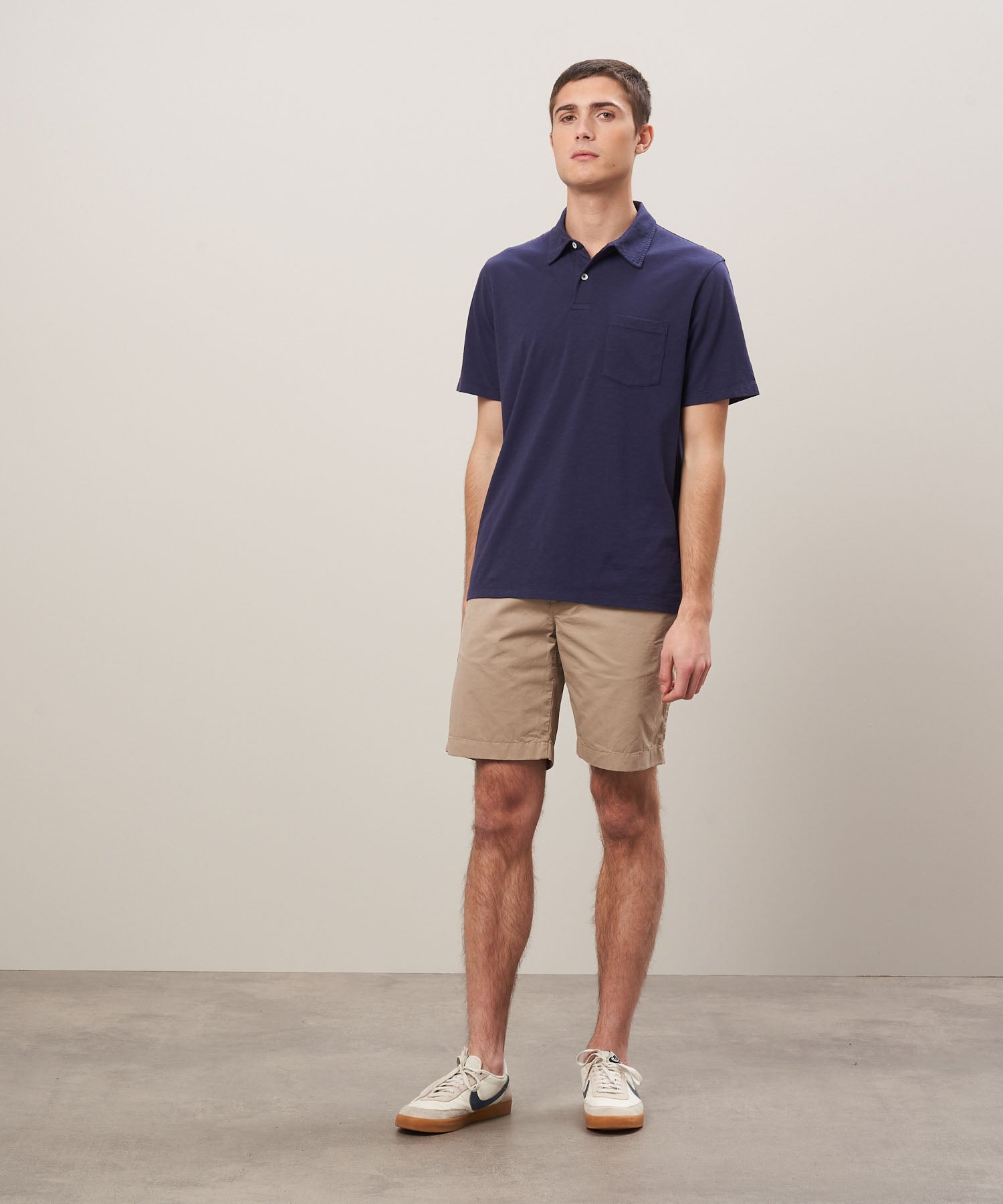 MEN KNITTED POLO - PIQUE - NAVY