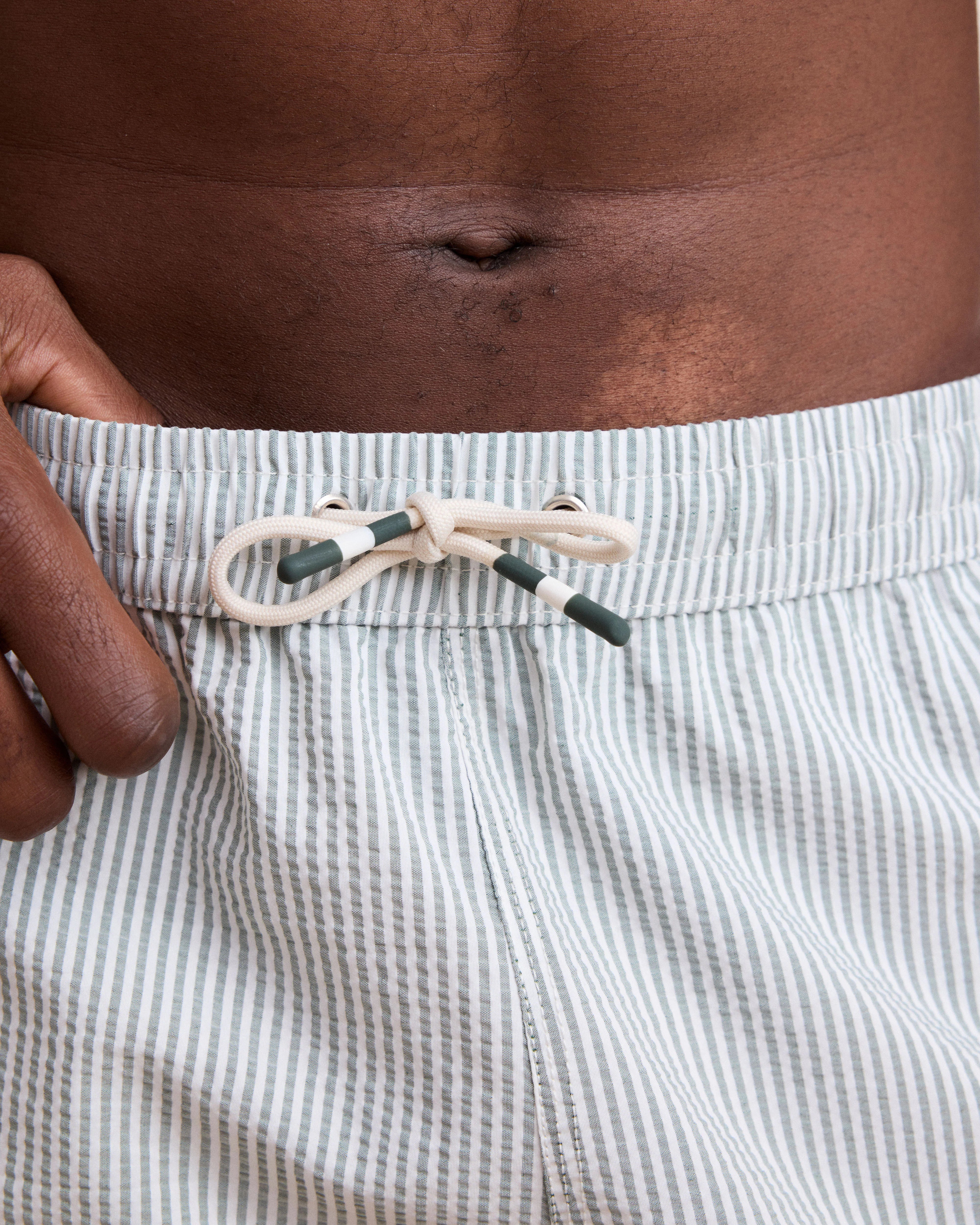 MEN SWIM TRUNKS - MILITARY GREEN