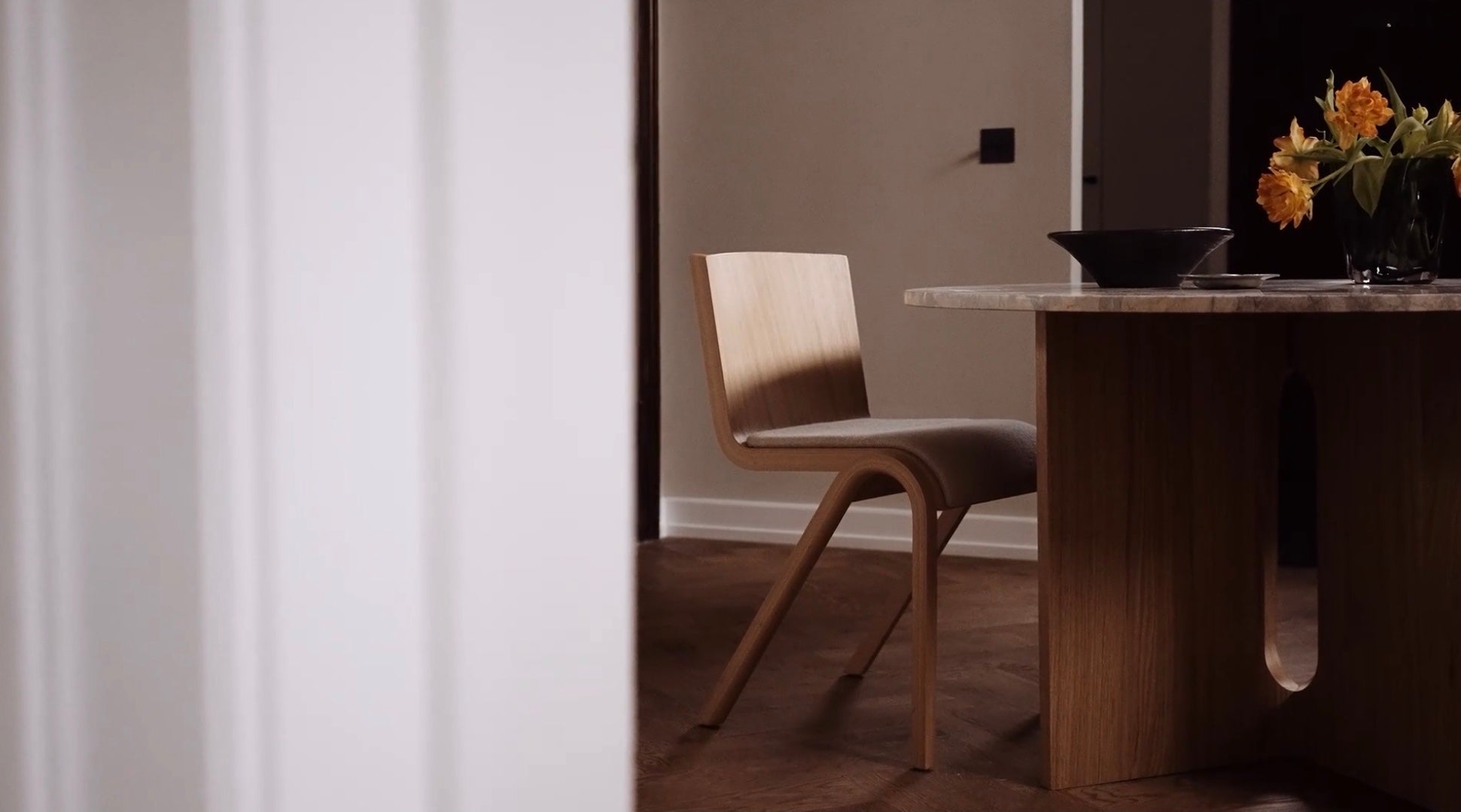 READY DINING CHAIR, FRONT UPHOLSTERED