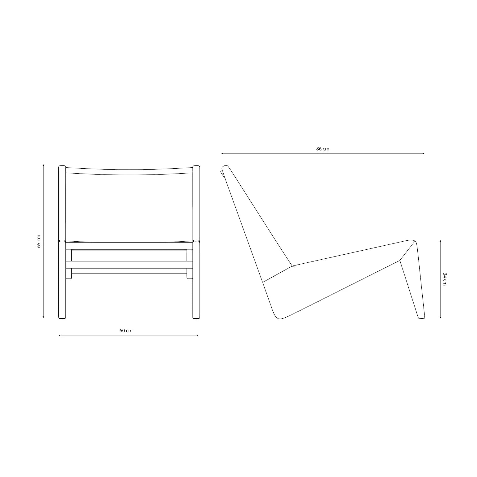 KANGAROO CHAIR - CHARCOAL BLACK