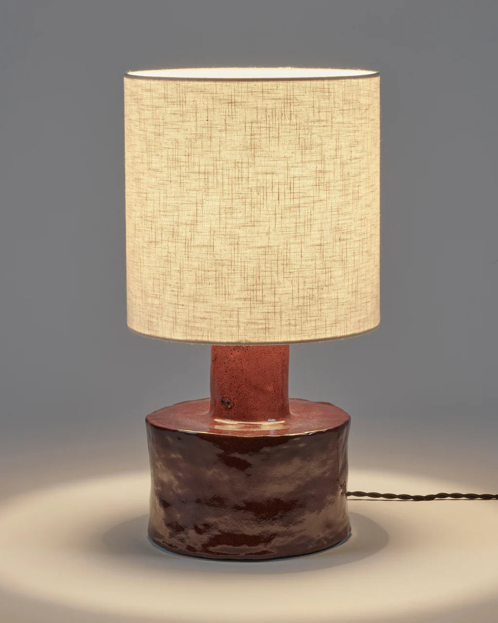 TABLE LAMP RED - BEIGE CATHERINE