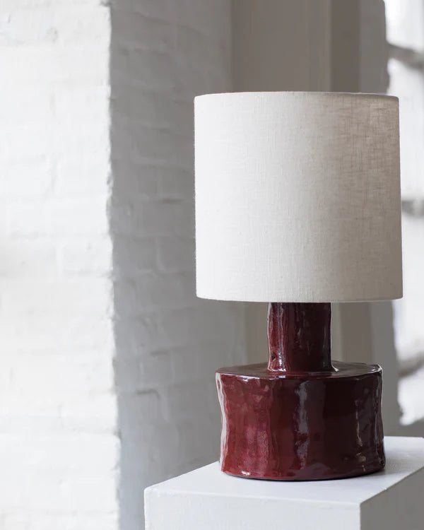 TABLE LAMP RED - BEIGE CATHERINE