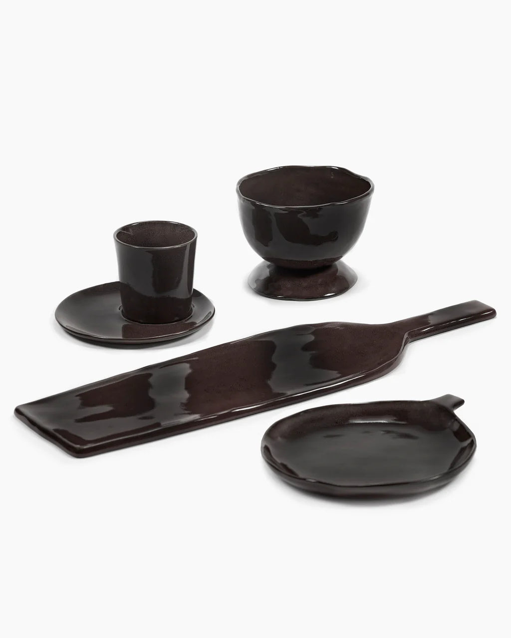 SERVING PLATE RECTANGULAR EBONY LA MERE