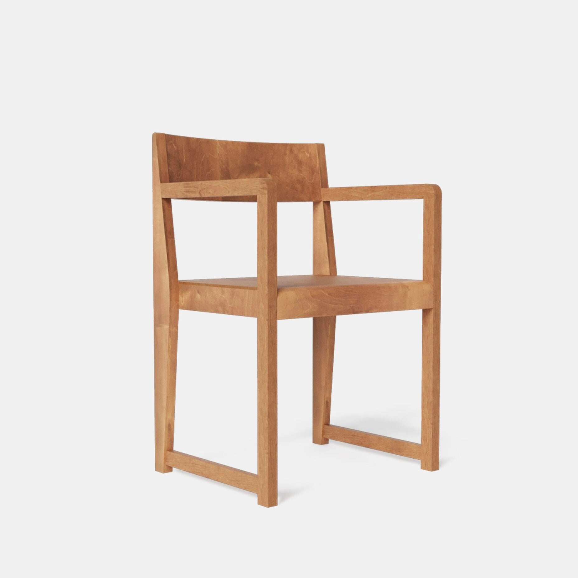 ARMREST CHAIR 01 – WARM BROWN BIRCH - ON ORDER