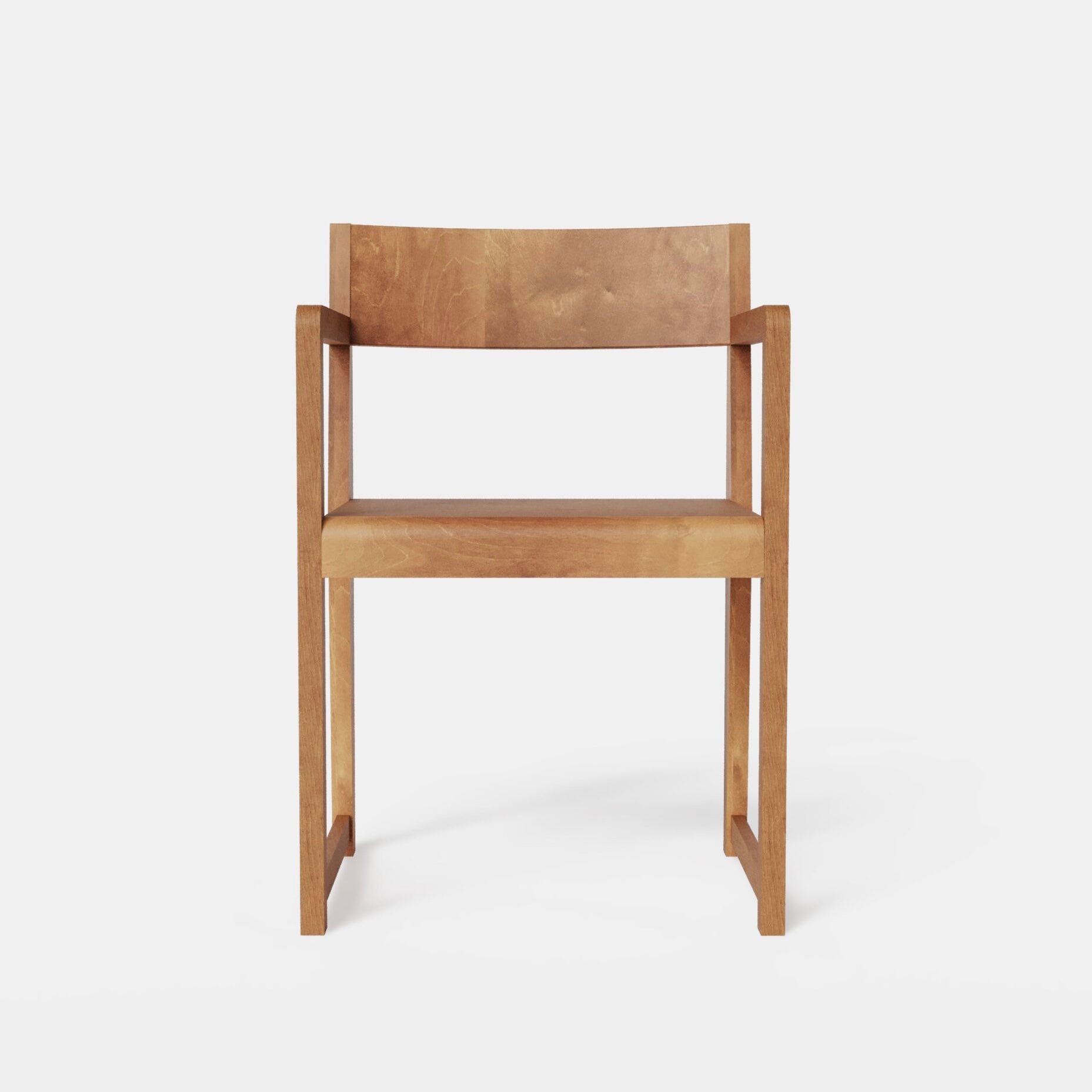 ARMREST CHAIR 01 – WARM BROWN BIRCH - ON ORDER