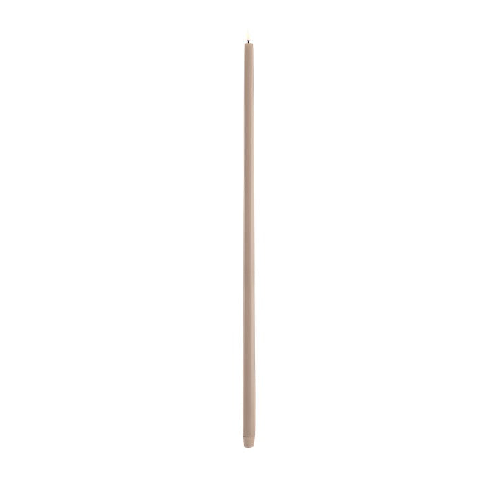 TALL LED TAPER CANDLE BEIGE | 2.3 x 75 CM