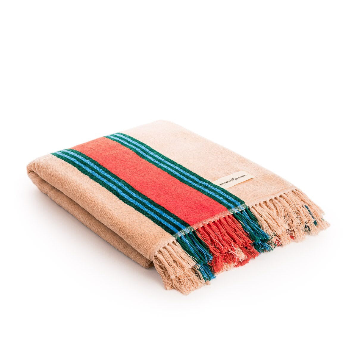 BEACH TOWEL - BISTRO PINK STRIPE