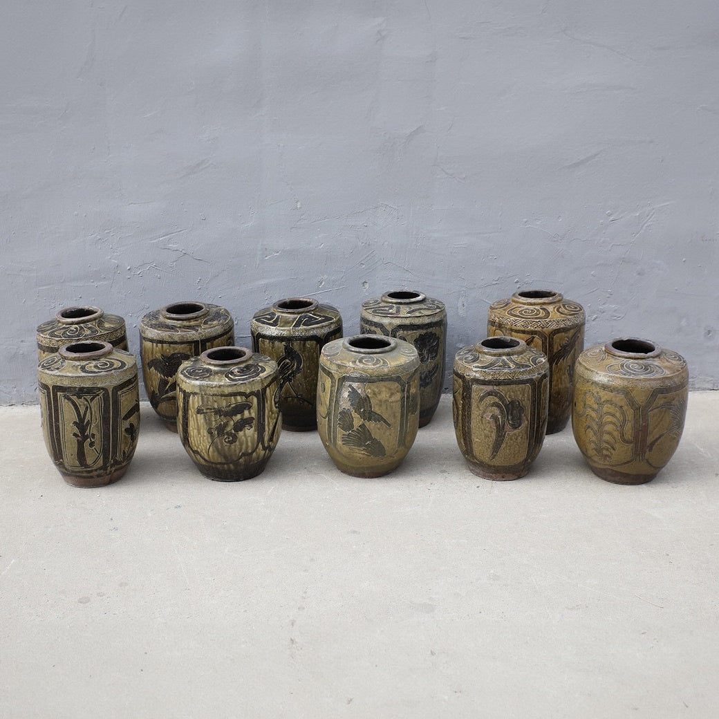 HEBEI ENAMELED STONEWARE VASE