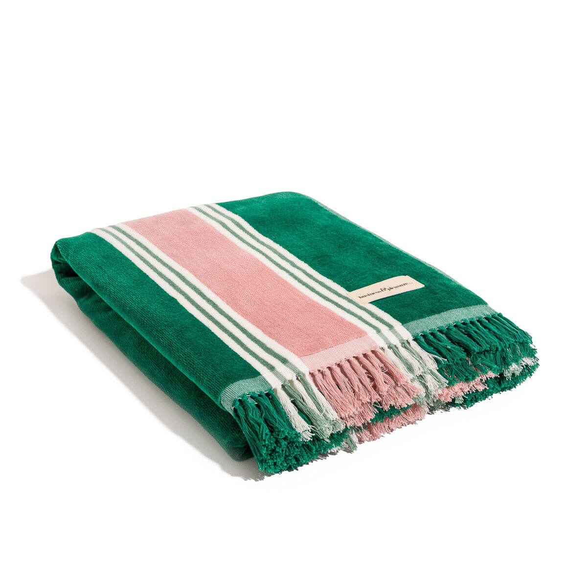 BEACH TOWEL - BISTRO GREEN STRIPE