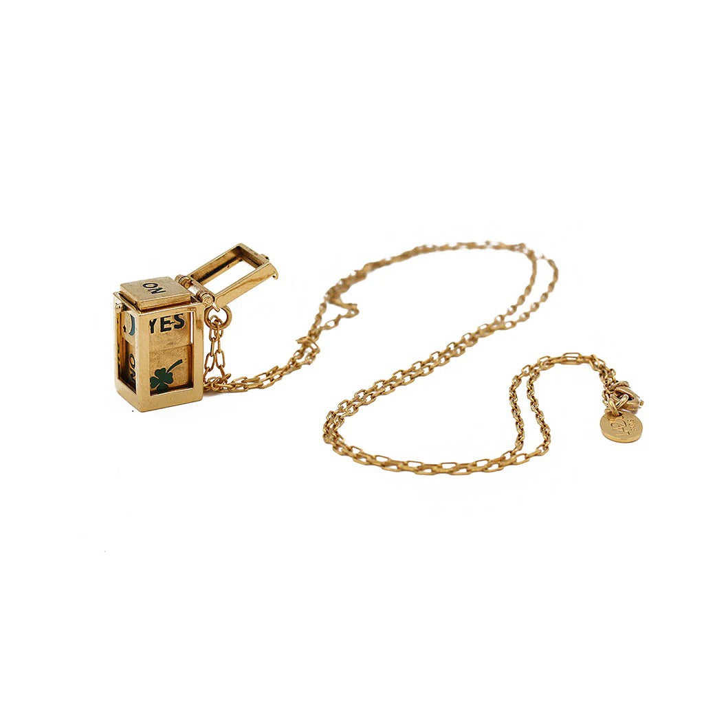 NECKLACE SACHA DICE CAGE AMULET