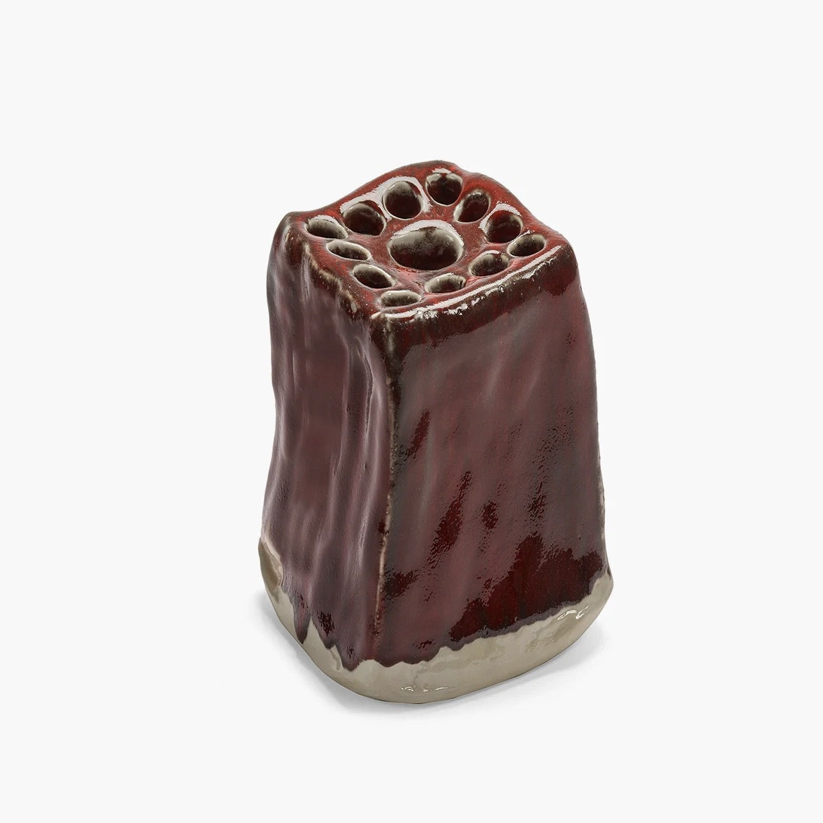 VASE XL RED PIQUE FLEURS