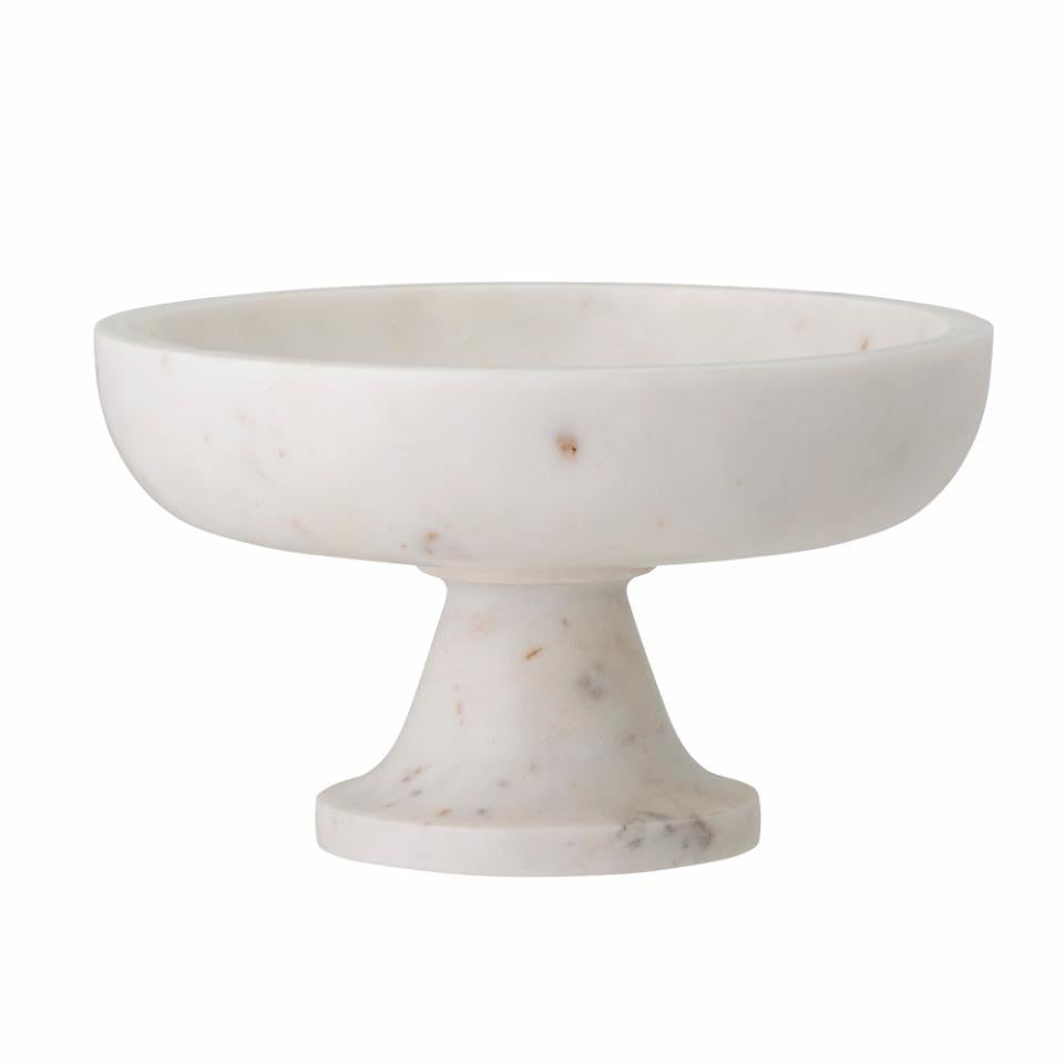 ERIS PEDESTAL BOWL | WHITE MARBLE