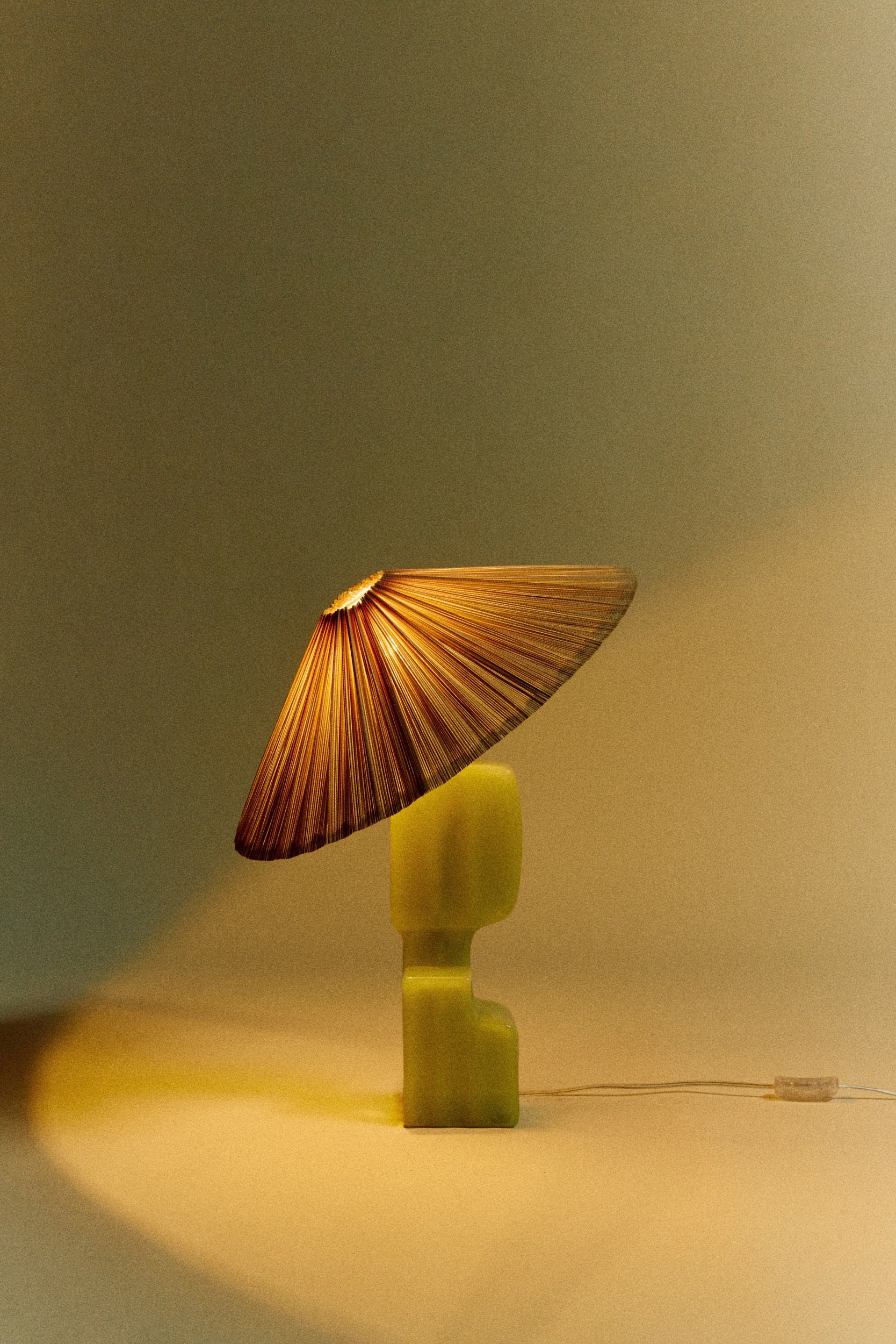 COLUMN TABLE LAMP AND PLISSE LAMP SHADE | On Order