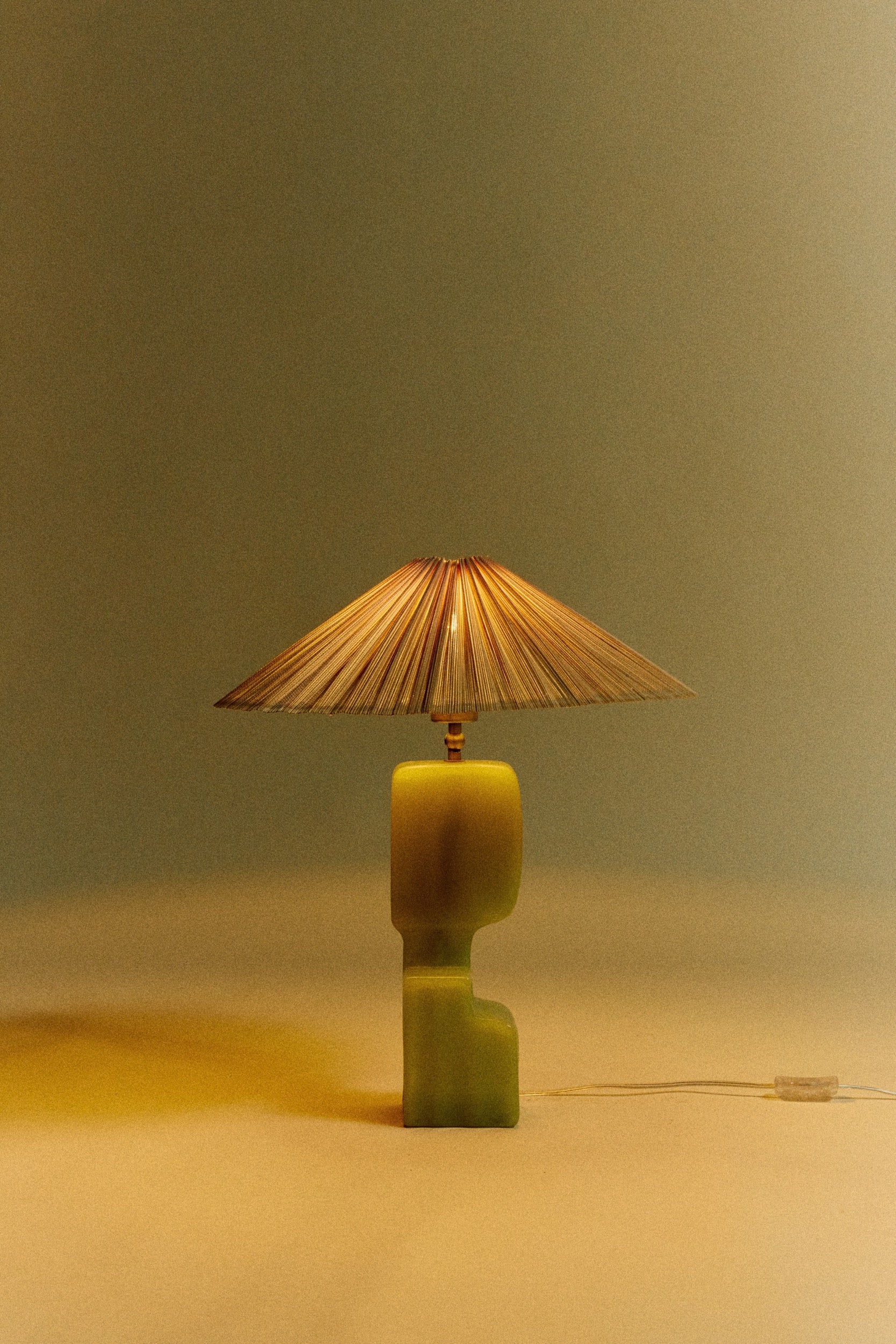 COLUMN TABLE LAMP AND PLISSE LAMP SHADE | On Order
