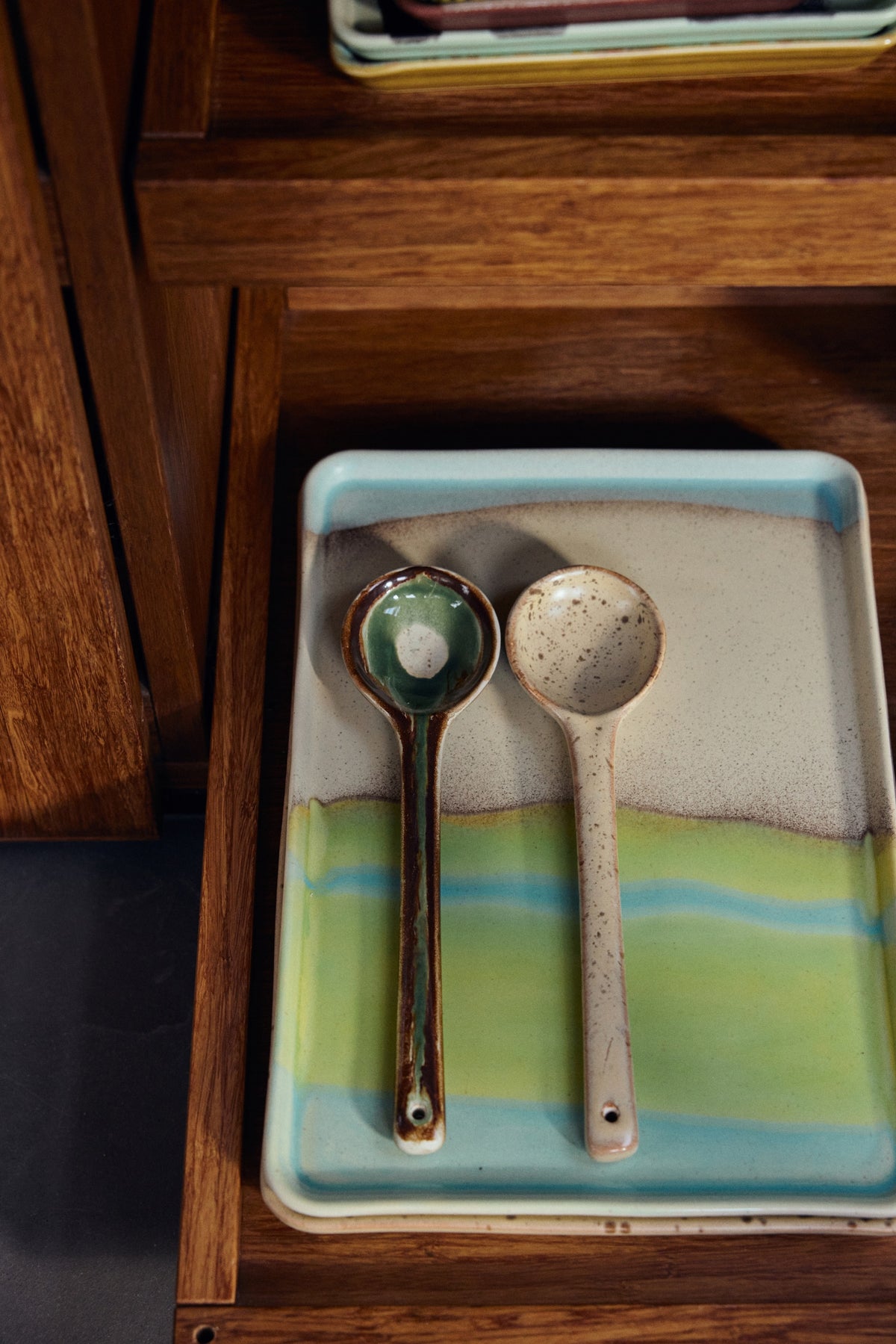 70's CERAMICS: SERVING SPOONS | SET OF 2