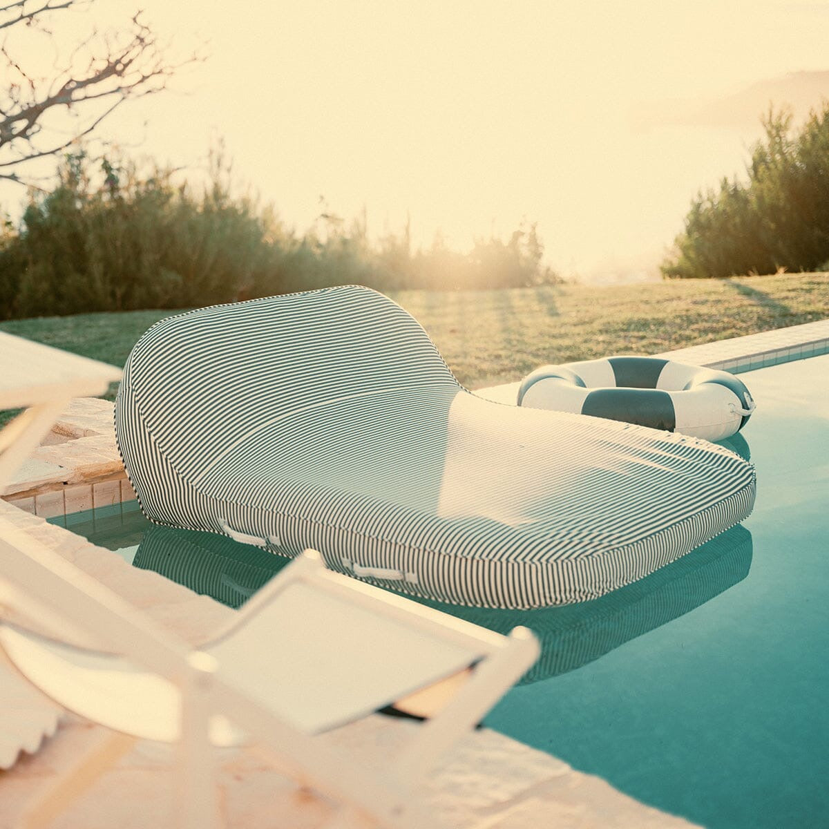 THE XL POOL LOUNGER - LAUREN'S NAVY STRIPE | On Order