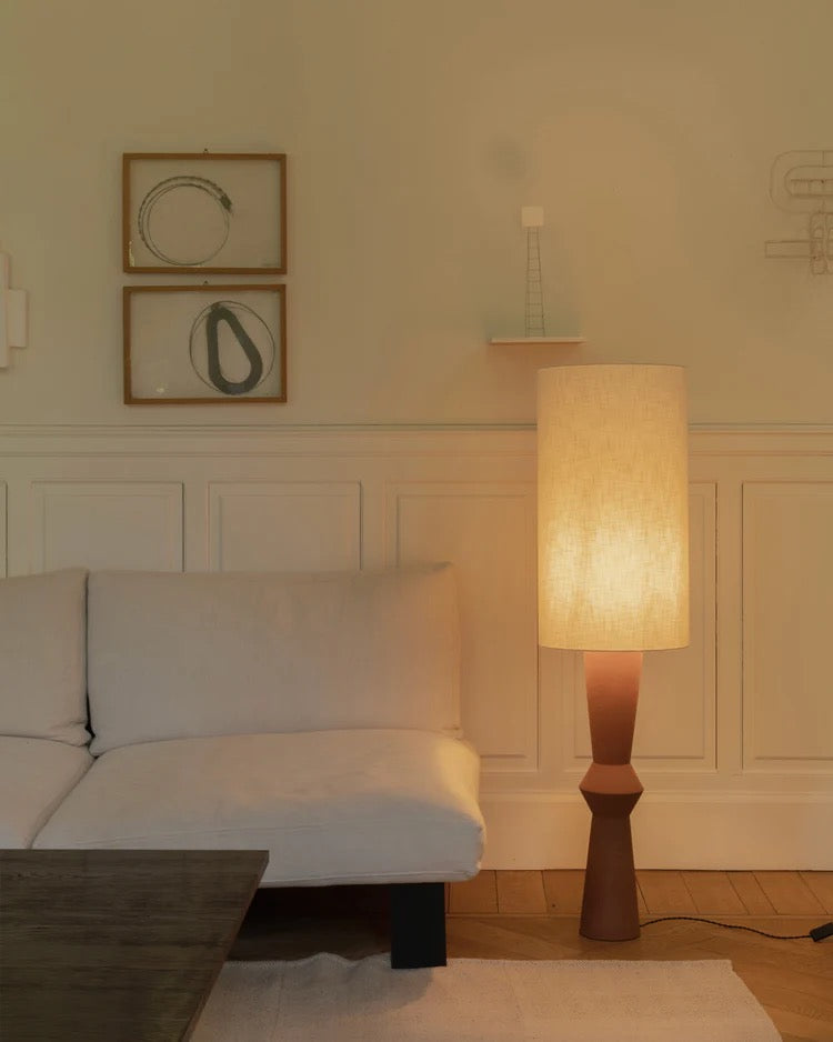 FLOOR LAMP RED BROWN BEIGE MARIE - ANN | On Order