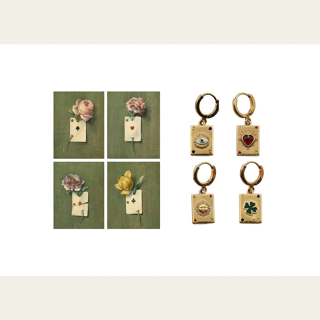 EARRINGS MINI SACHA CARD LOOPS