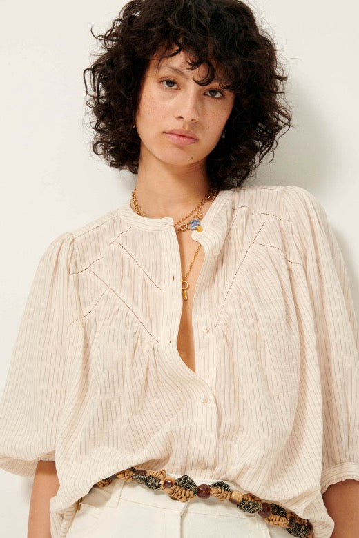 BLOUSE SAVI - SANDBLACK
