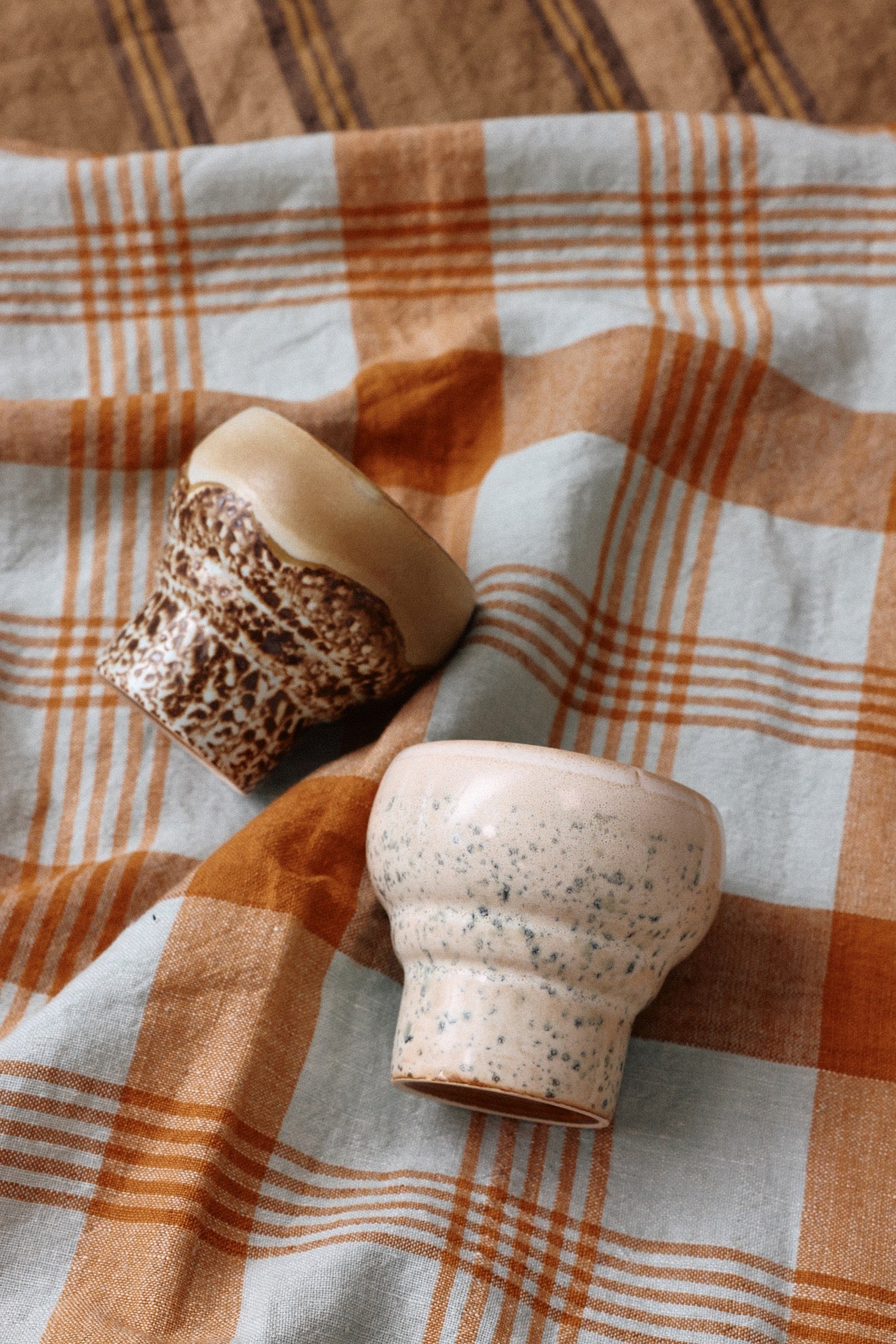 70S CERAMICS:  LUNGO MUGS, CORAL (SET OF 2)