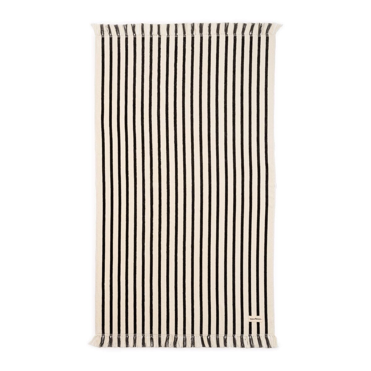 BEACH TOWEL - MONACO BLACK STRIPE