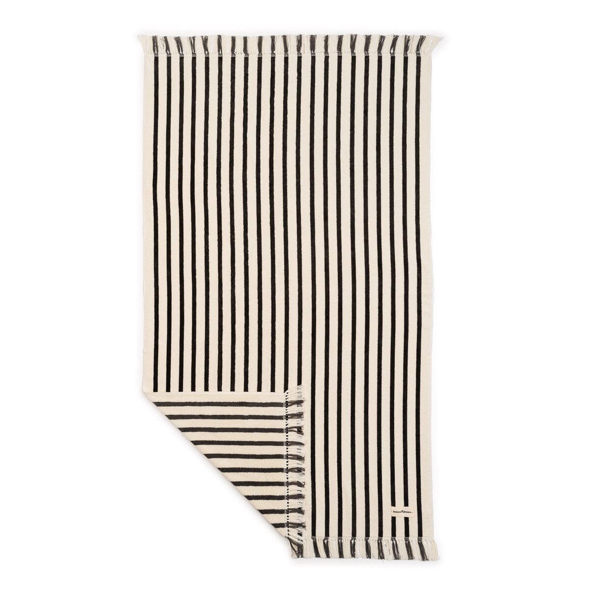 BEACH TOWEL - MONACO BLACK STRIPE