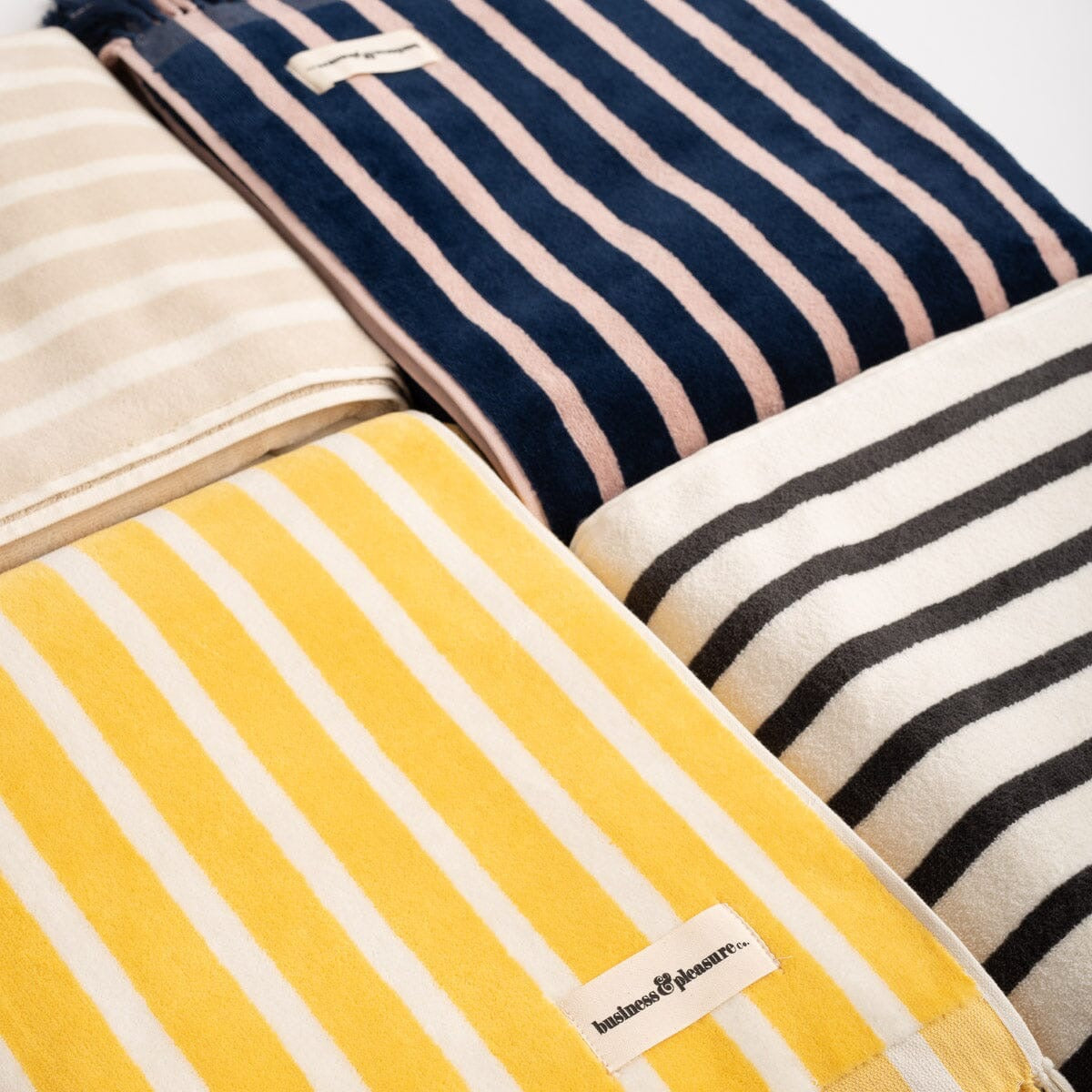 BEACH TOWEL - MONACO BLACK STRIPE