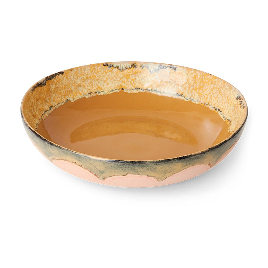 70's CERAMICS: SALAD BOWL SUNFLOWER