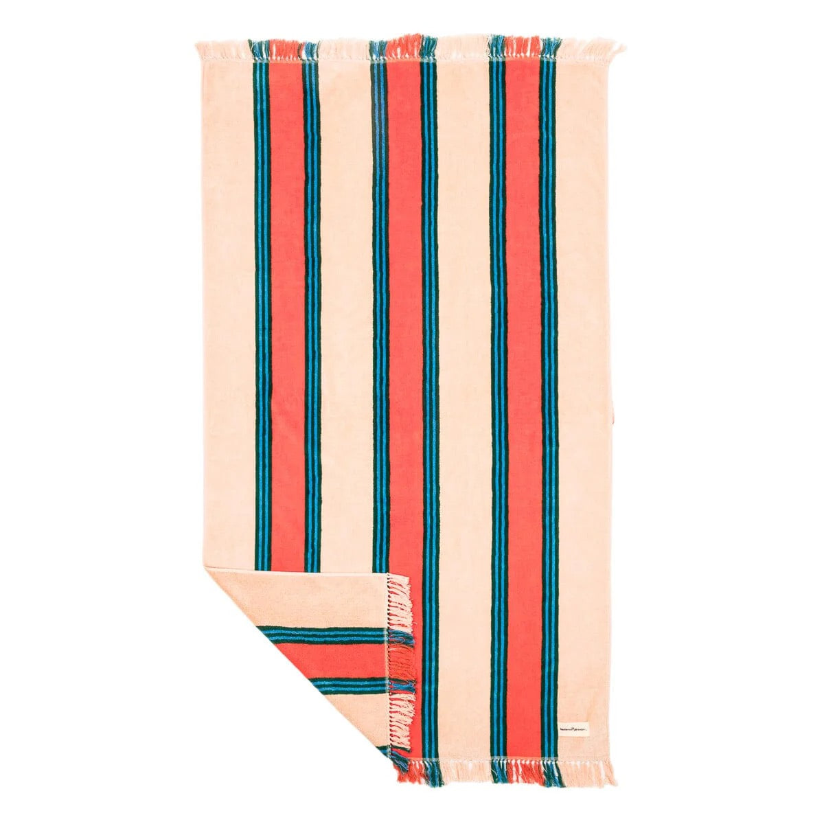 BEACH TOWEL - BISTRO PINK STRIPE