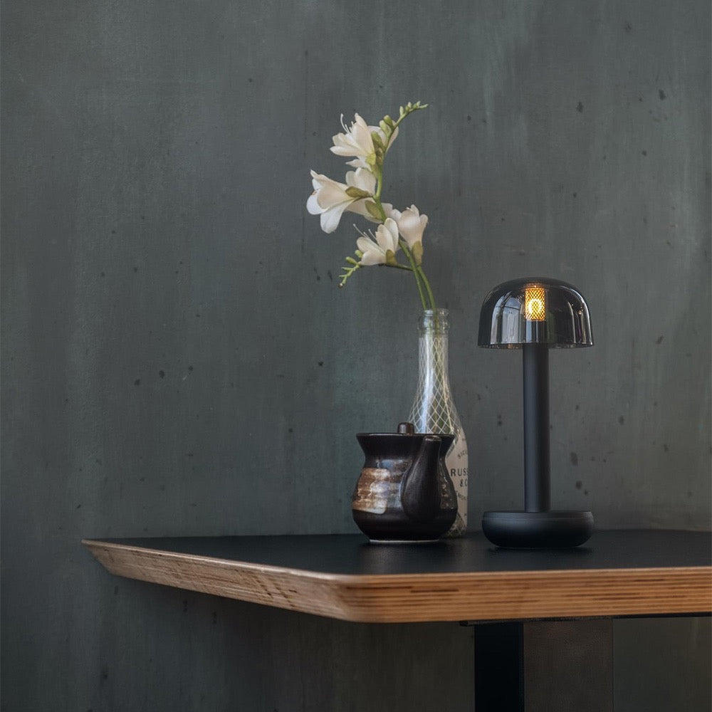 TWO TABLE LIGHT BLACK PC SMOKED
