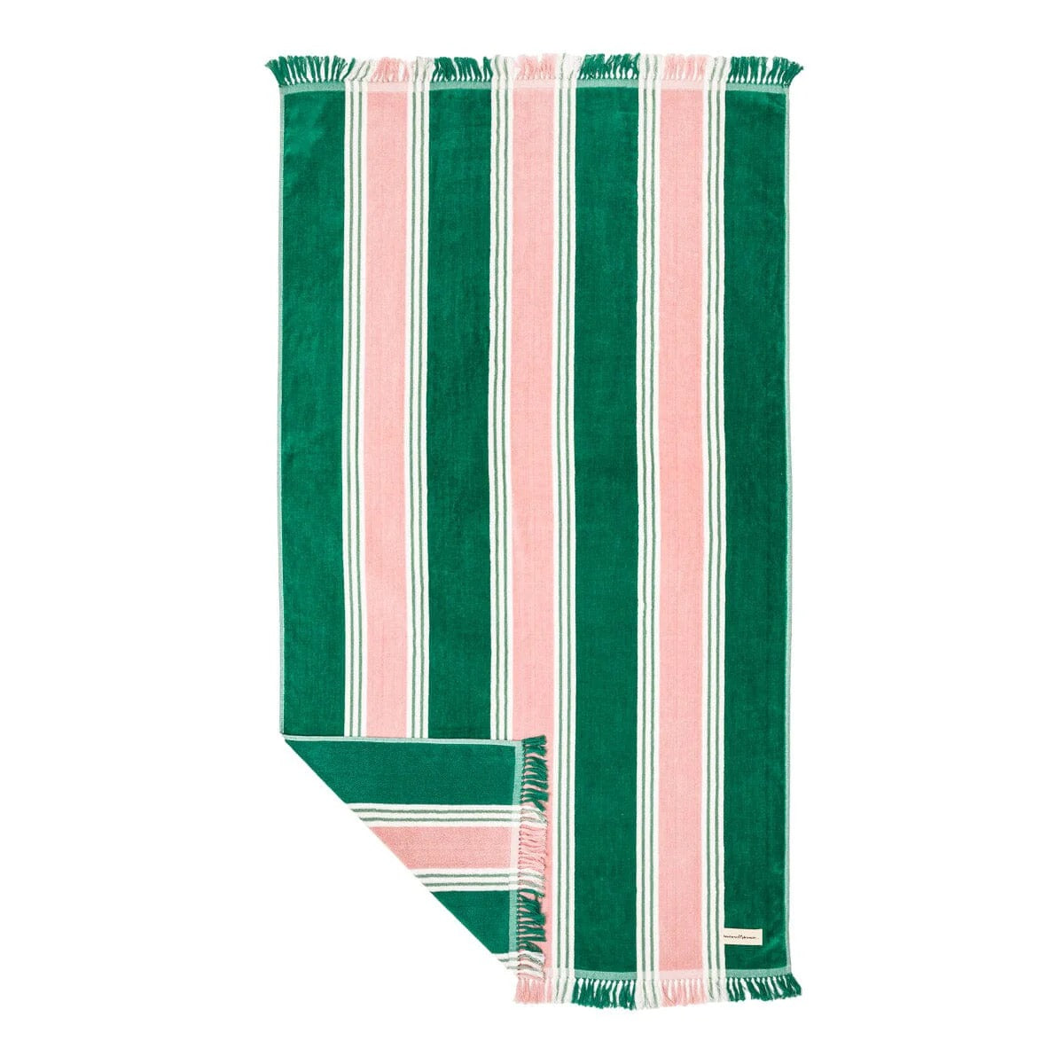 BEACH TOWEL - BISTRO GREEN STRIPE