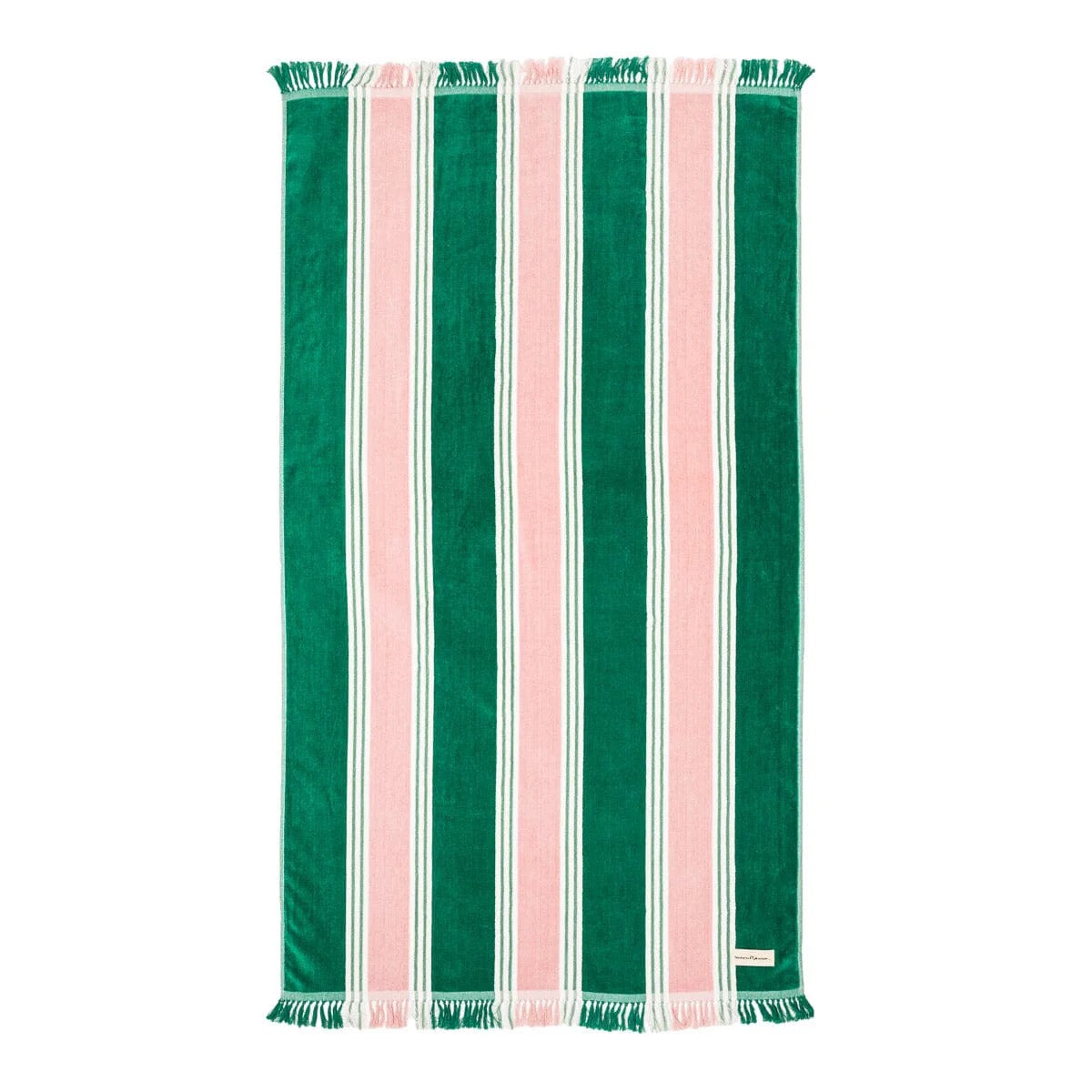 BEACH TOWEL - BISTRO GREEN STRIPE