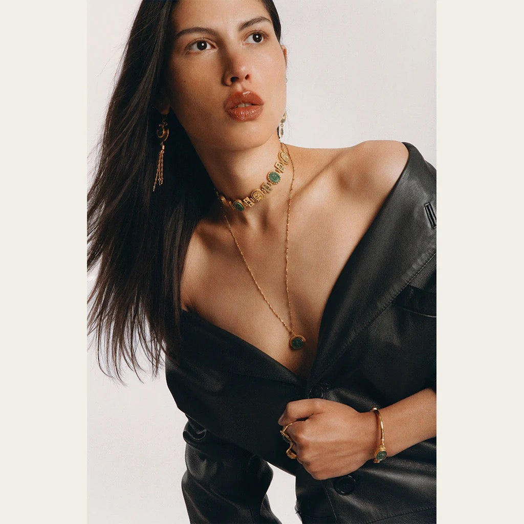 NECKLACE ZANA PIVOT | AFRICAN JASPER