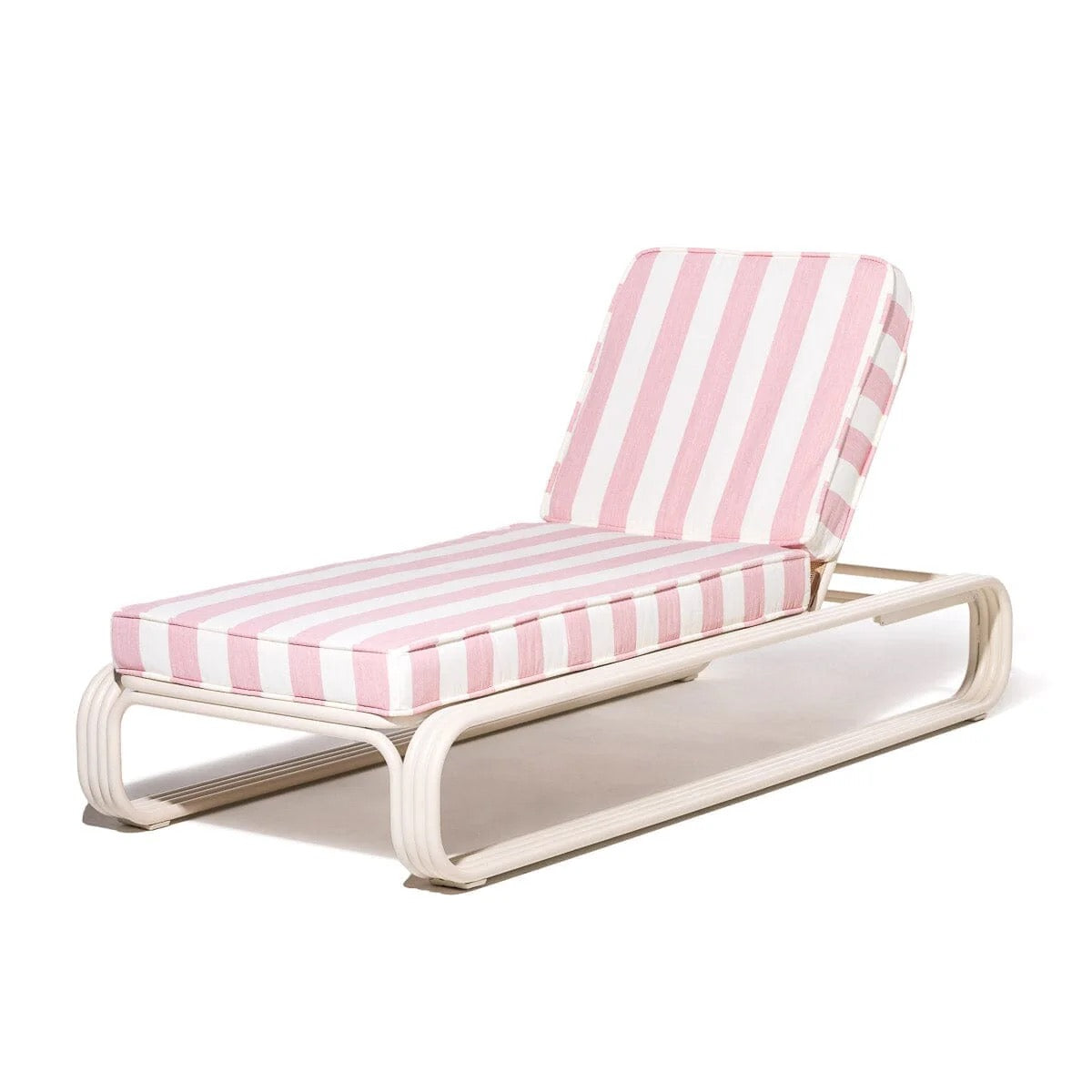 THE CONTINI SUN LOUNGER | ANTIQUE WHITE FRAME | CREW VINTAGE BLACK STRIPE On Order
