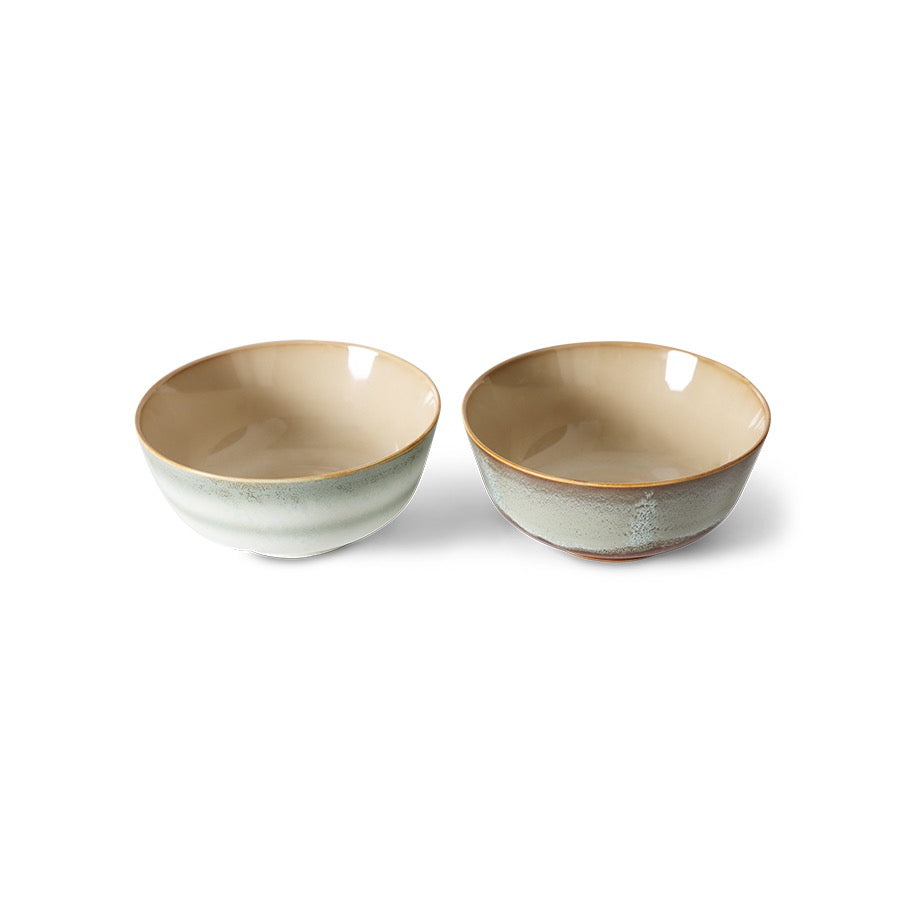70's CERAMICS RAMEN BOWLS VERGE  -  SET OF 2
