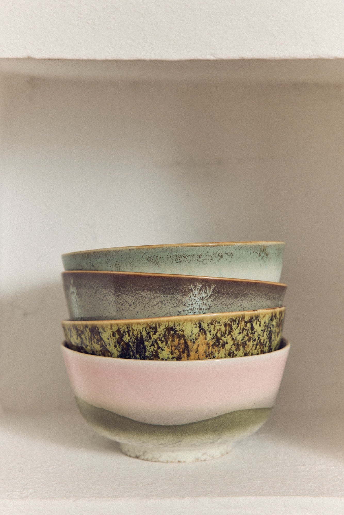 70's CERAMICS RAMEN BOWLS VERGE  -  SET OF 2