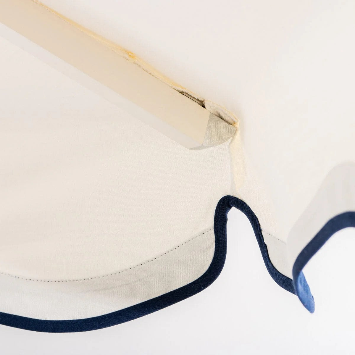THE RESORT MARKET UMBRELLA IN RIVIE WHITE | 10' ANTIQUE WHITE FRAME | On Order