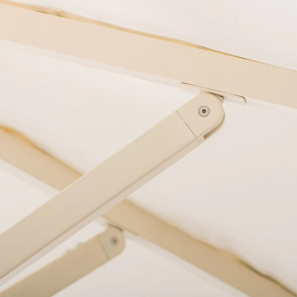 THE RESORT MARKET UMBRELLA IN RIVIE WHITE | 10' ANTIQUE WHITE FRAME | On Order