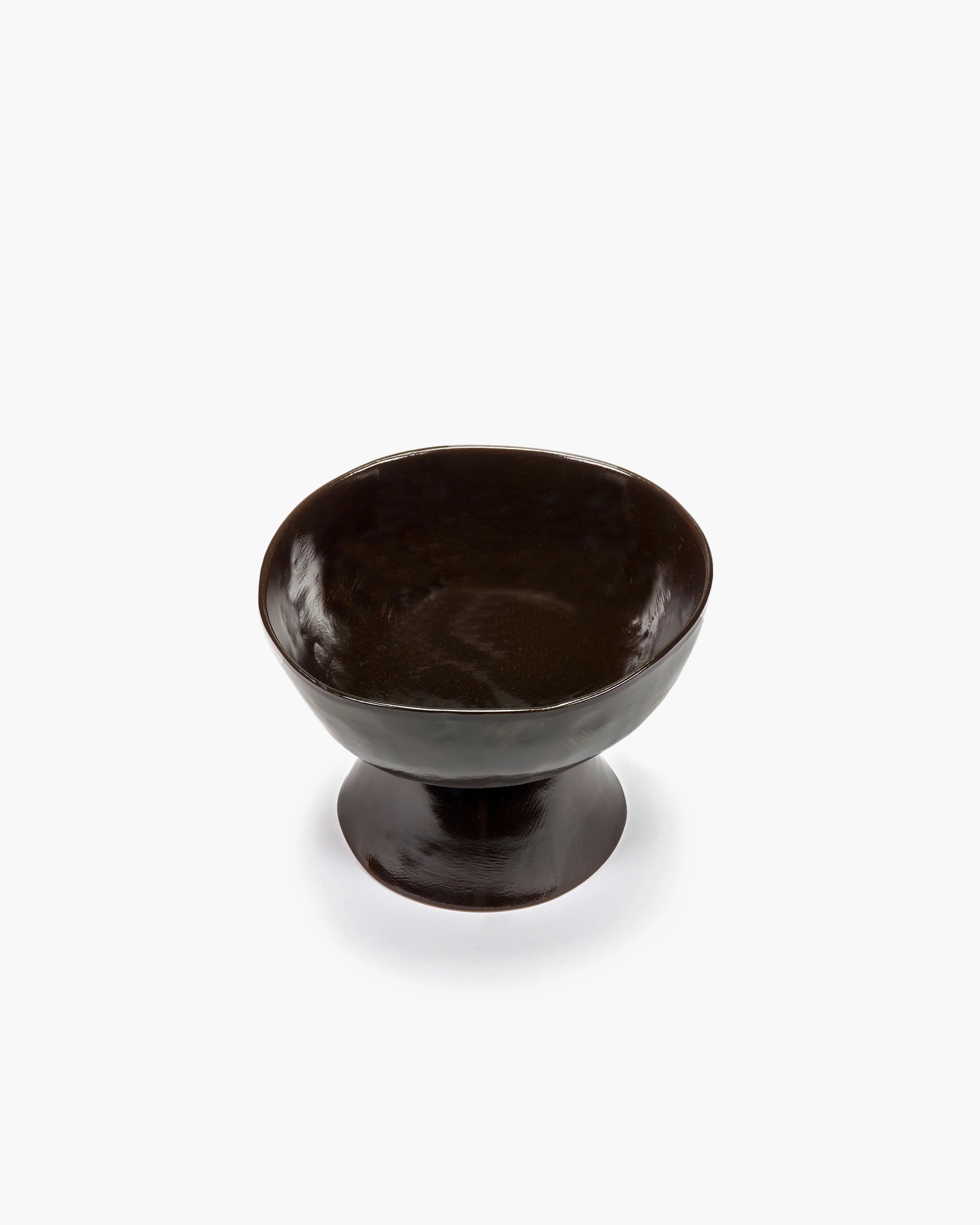 HIGH BOWL LARGE ON FOOT EBONY LA MERE
