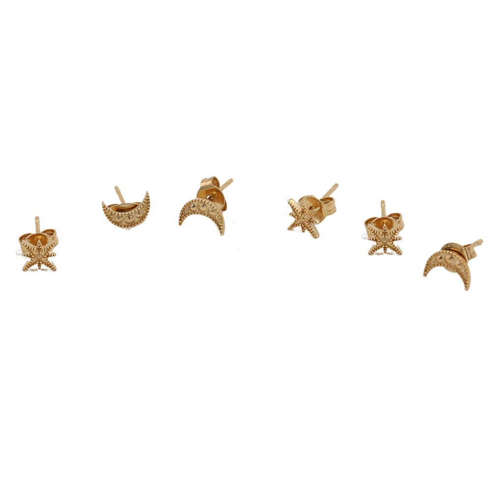 STUD EARRING MOON