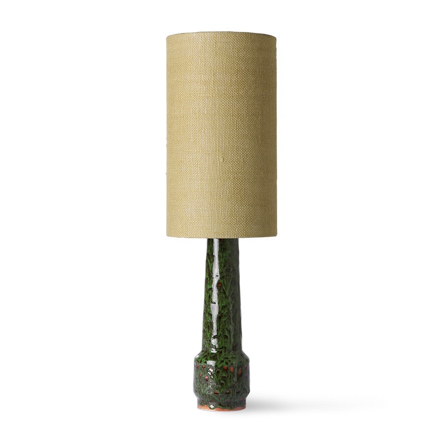 RETRO STONEWARE LAMP BASE GREEN