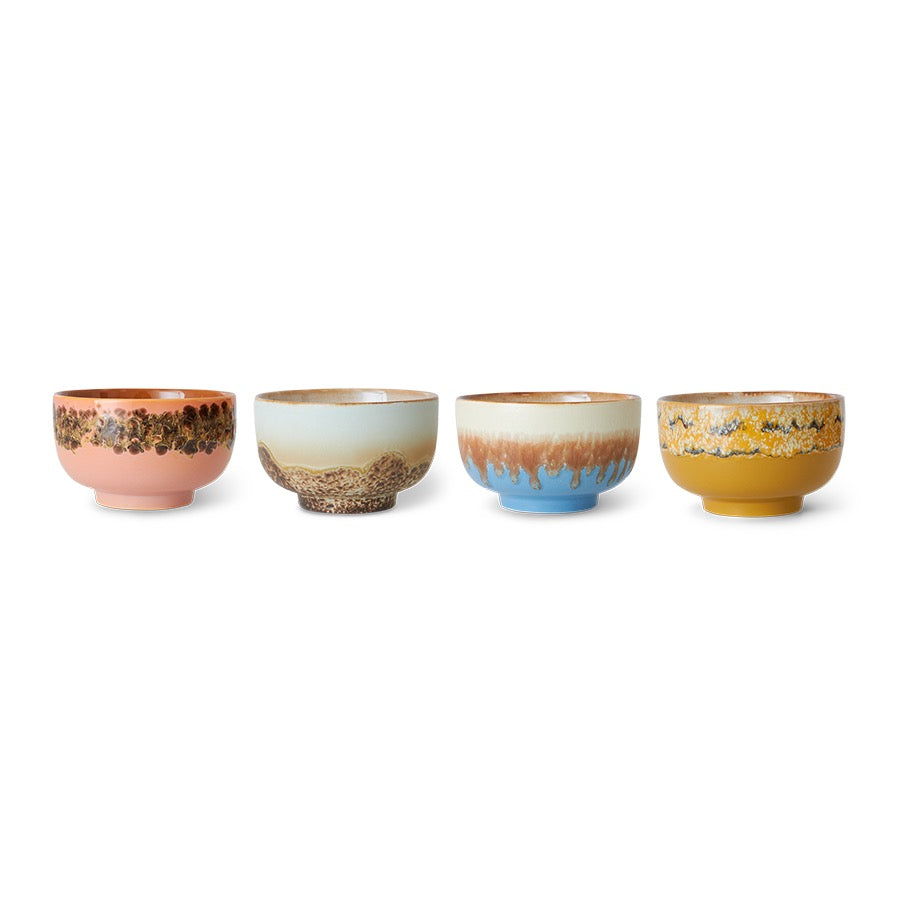 70'S CERAMICS NOODLE BOWLS SEABREEZE - SET OF 4