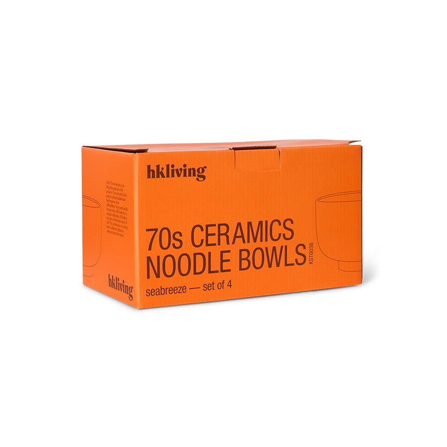 70'S CERAMICS NOODLE BOWLS SEABREEZE - SET OF 4